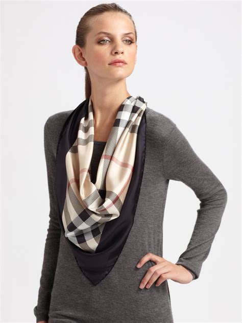 burberry square silk scarf